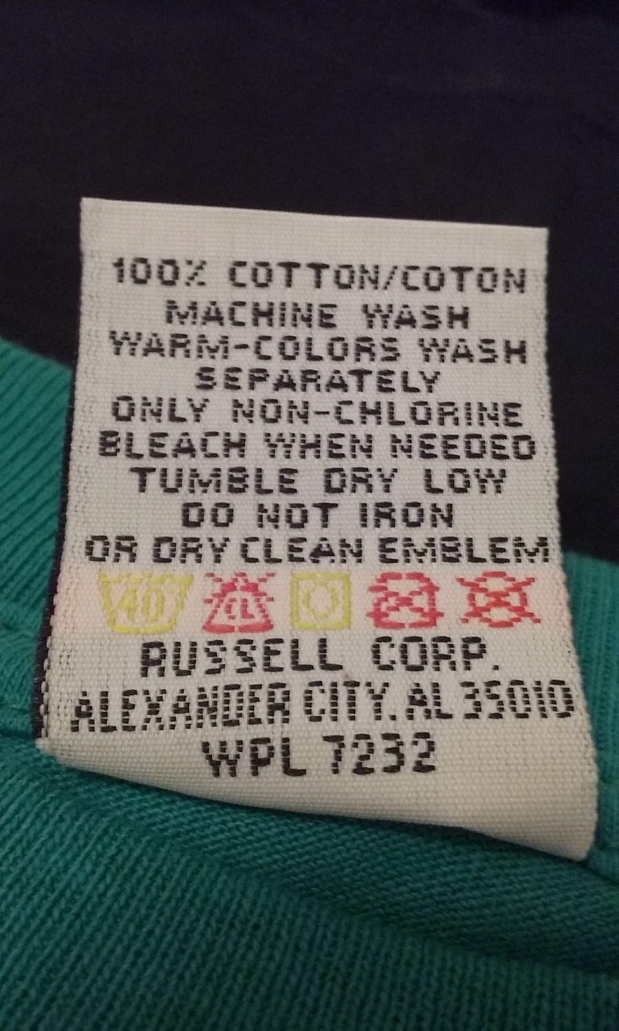 Vintage CHIC by Russell Blank XL Teal T-Shirt Made in USA 100 Cotton