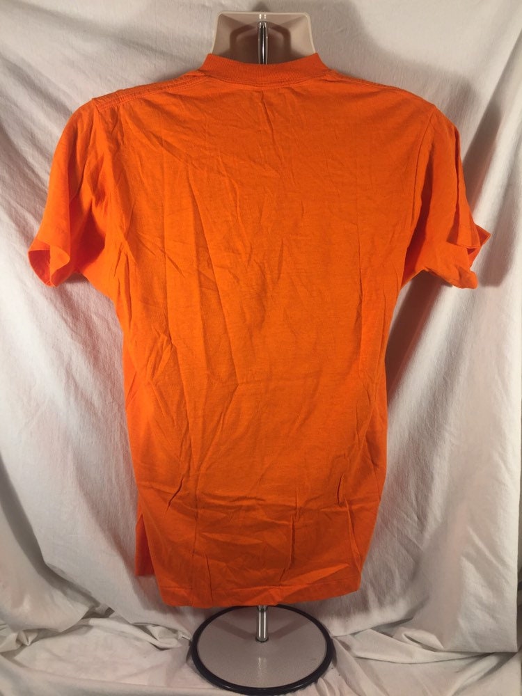 Vintage 80s Denver Broncos AFC Champs Medium Elway Orange Single Stitch T-shirt // 50/50 // USA // NFL