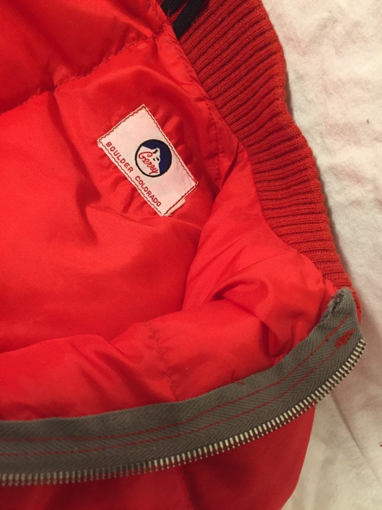 Vintage 60s/70s Red Gerry Boulder Quilted Ski Parka Vest Small/Medium Mens // Outdoor Gear