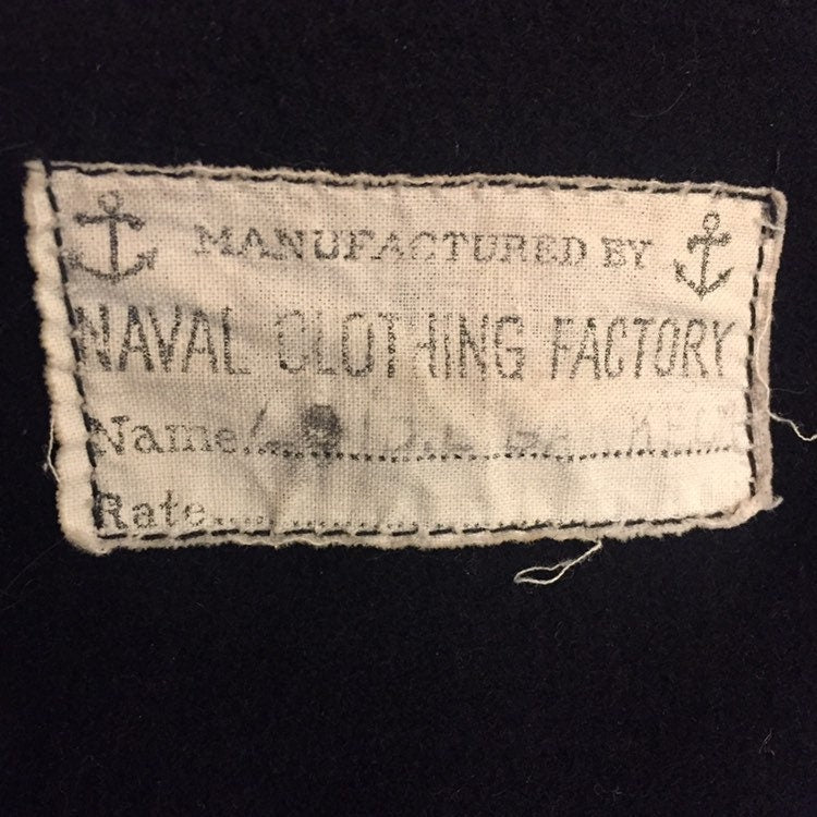 Vintage 1940s US Navy WWII Uniform Top // Ruptured Duck Petty Officer First Class // Small/Medium // Naval Clothing Factory // Wool Shirt