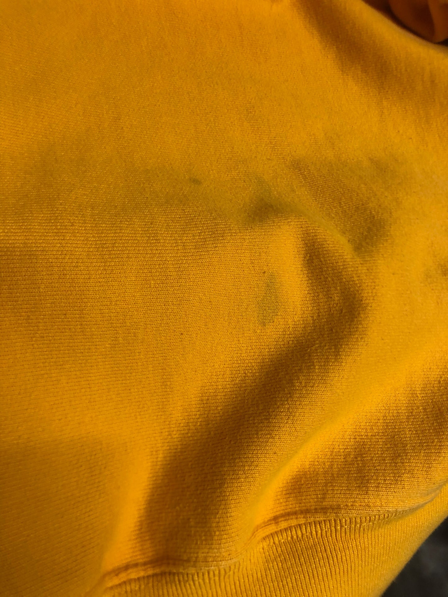 Champion Reverse Weave LARGE Yellow Blank Sweatshirt Pullover
