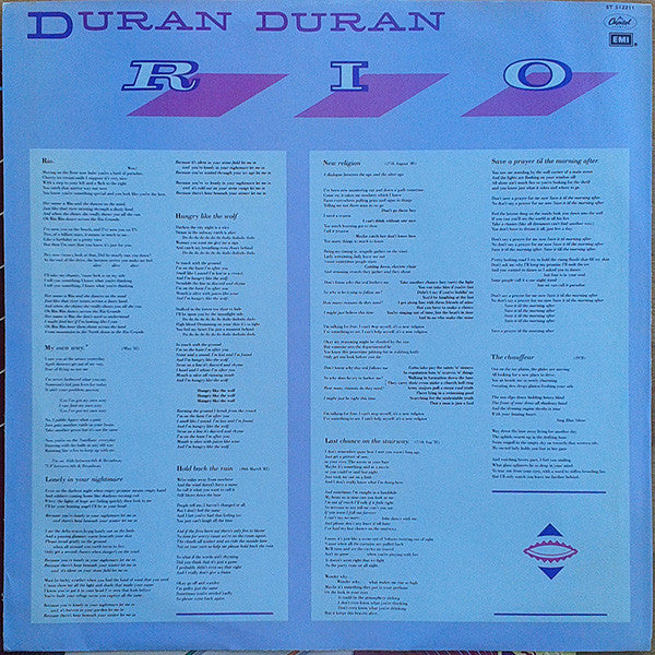 Duran Duran : Rio (LP, Album, Club, Pit)