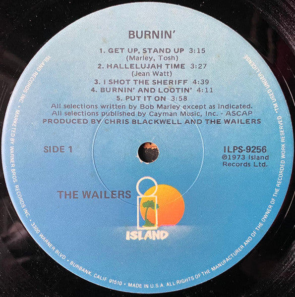 The Wailers : Burnin' (LP, Album, RE, RP, Jac)