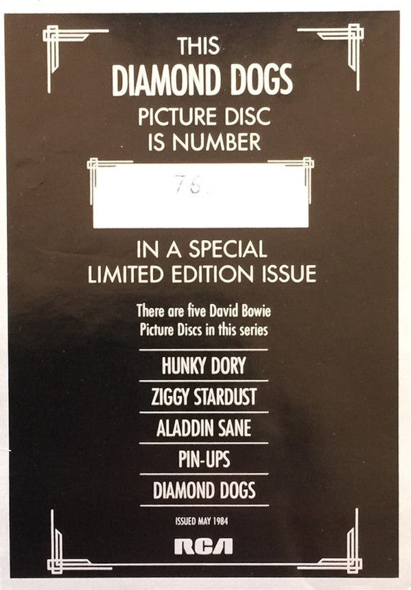David Bowie : Diamond Dogs (LP, Album, Ltd, Num, Pic, RE)