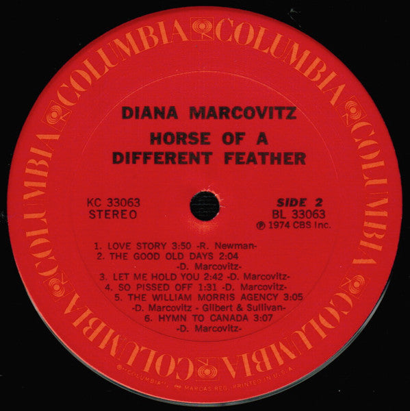 Diana Marcovitz : Horse Of A Different Feather (LP, Album)