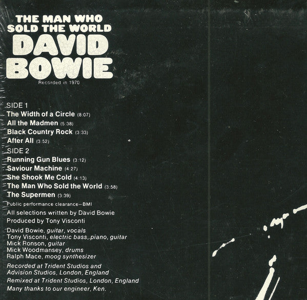 David Bowie : The Man Who Sold The World (LP, Album, RE)