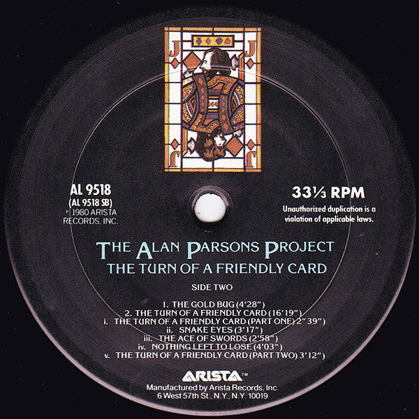 The Alan Parsons Project : The Turn Of A Friendly Card (LP, Album, Club)