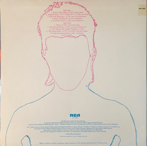 David Bowie : Aladdin Sane (LP, Album, RE, Hol)
