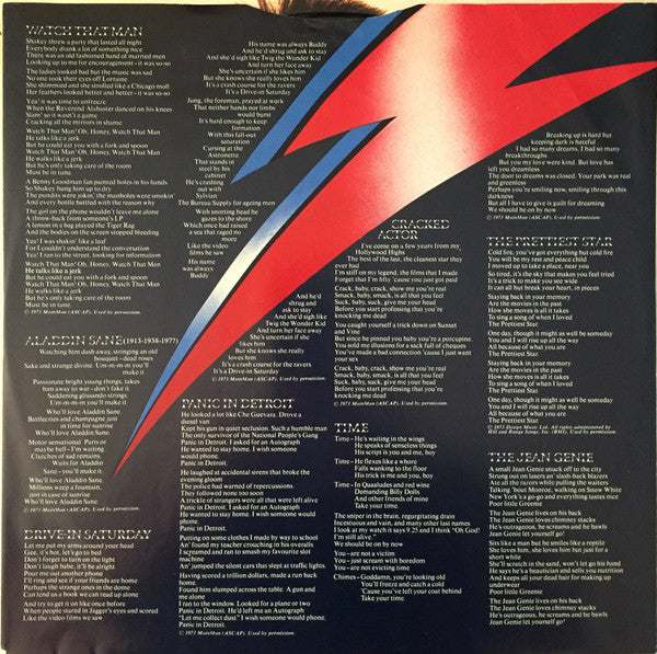 David Bowie : Aladdin Sane (LP, Album, RE, Hol)