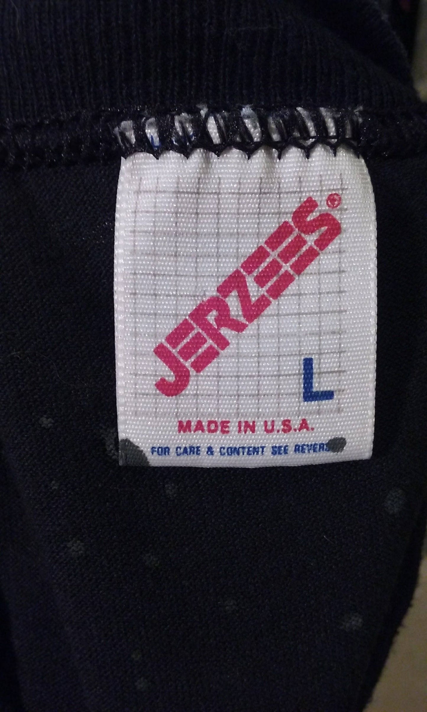 Vintage 80s // WOLF All-Over T-Shirt // Jerzees // Large Black 50/50 // Made in USA