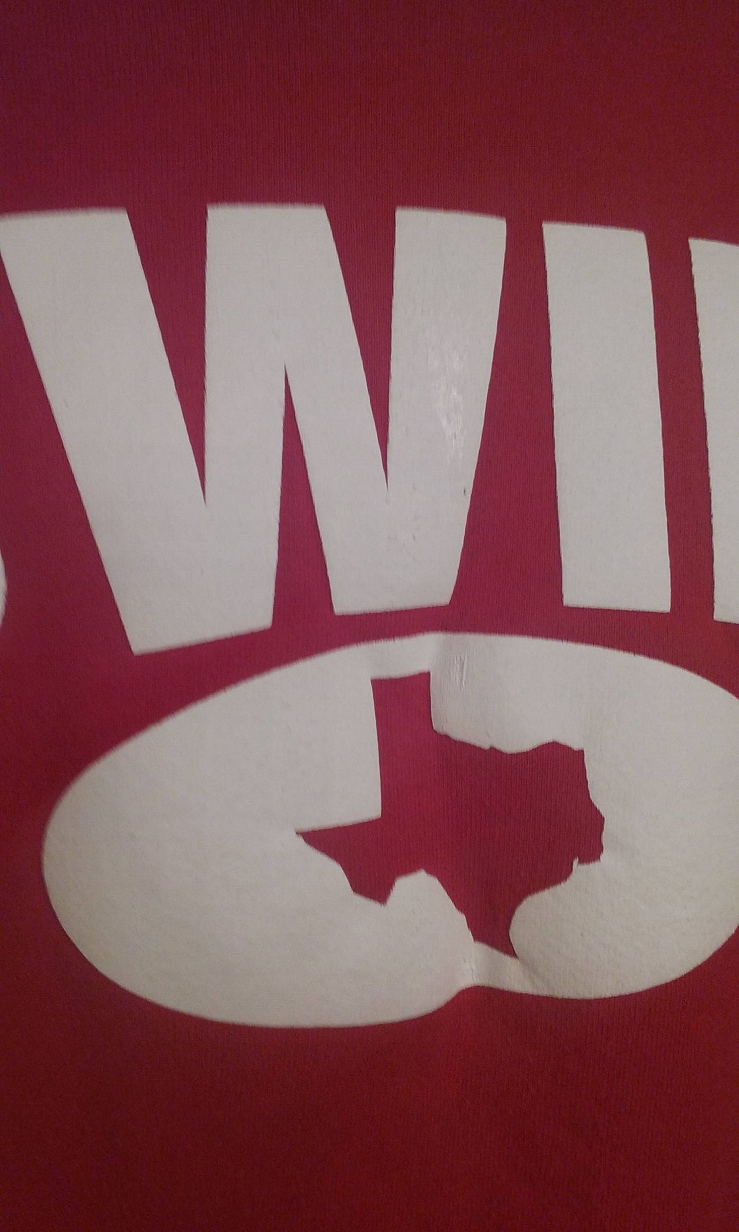 Vintage FOTL "Texas Swim" // Red // Cotton/Poly // Large Sweatshirt // Made in USA // 90 Cotton 10 Polyester