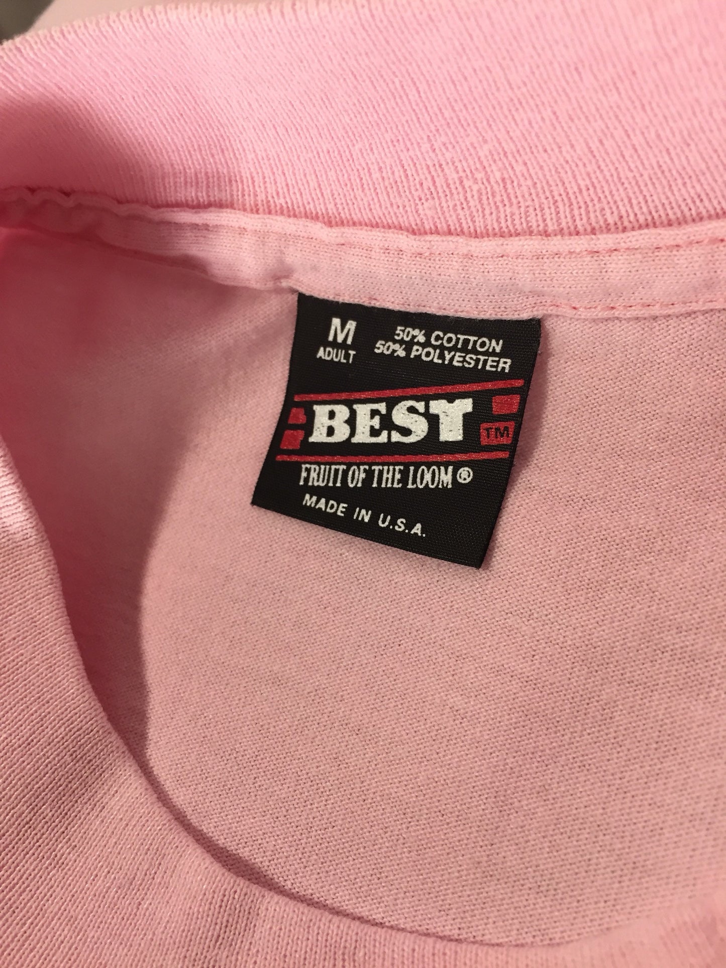 Vintage 90s // Native American Pattern Southwest // Pink // Fruit of the Loom Medium T-Shirt // USA // 50/50