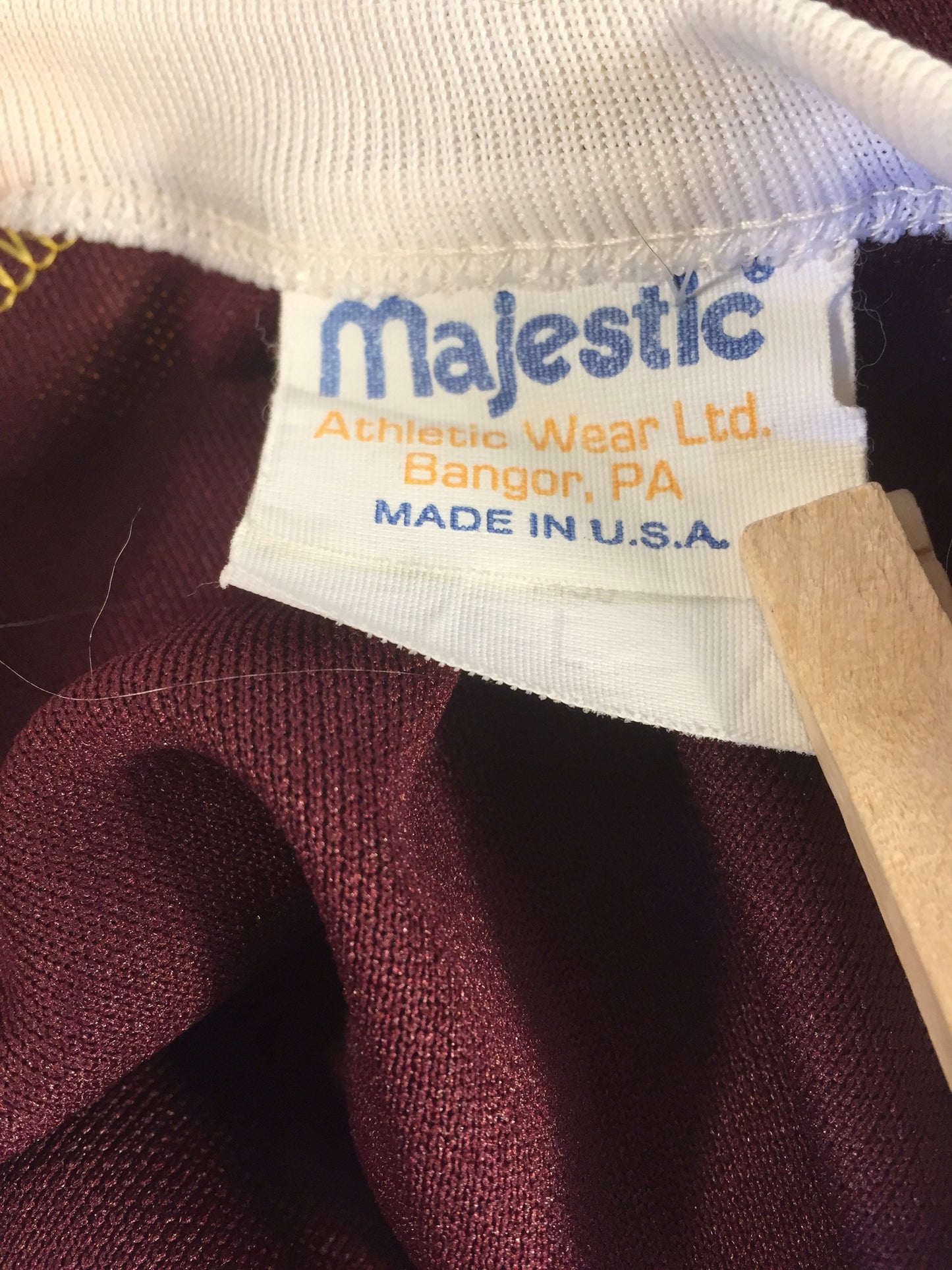 Vintage 70s/80s Medium Majestic Shirt // Bronco Crushers // Polyester Softball/Baseball // Made in USA