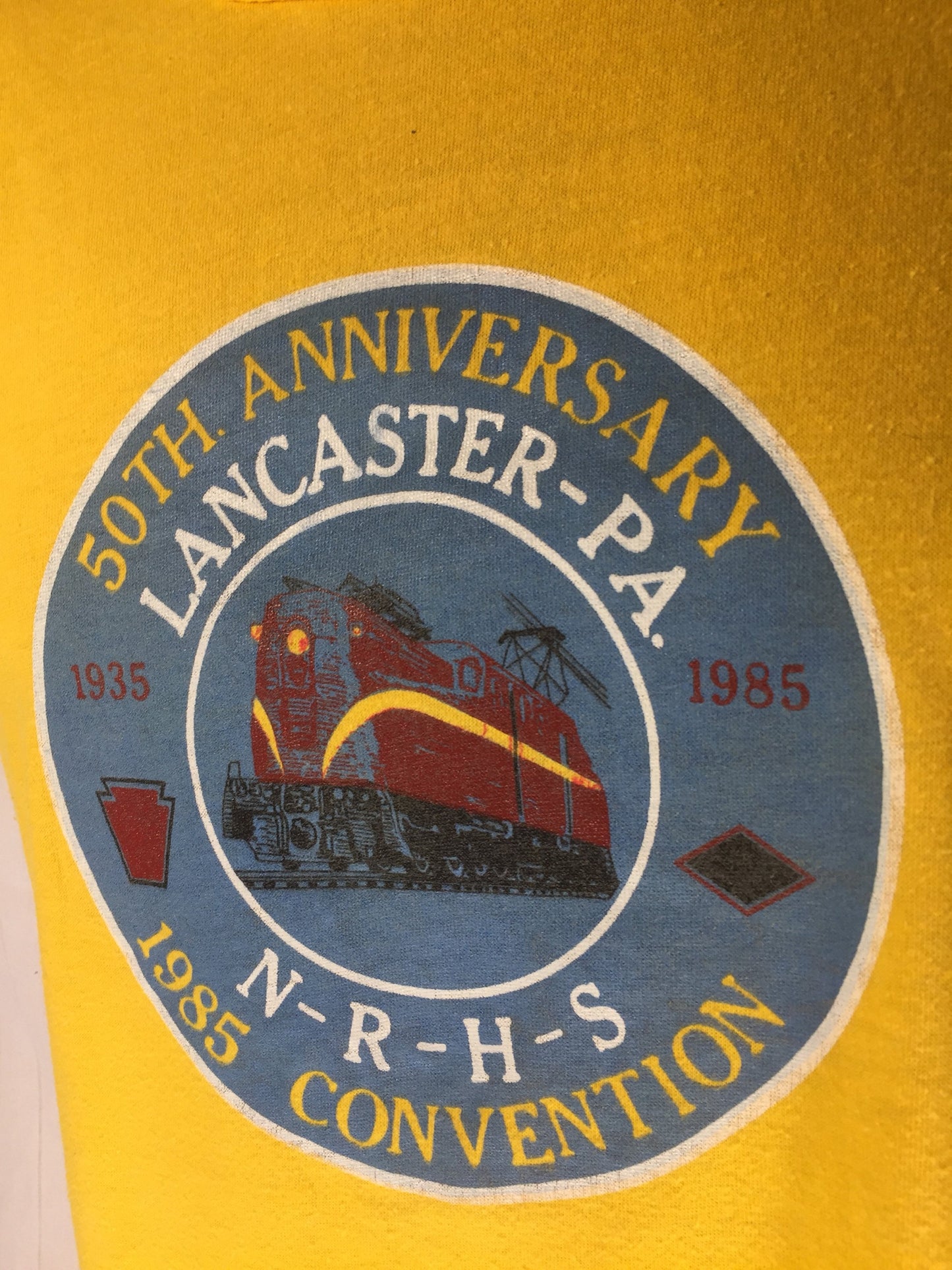Vintage 1985 T-Swing 50/50 Small Medium T-Shirt // NRHS Train Lancaster PA // Railway // Trainspotting