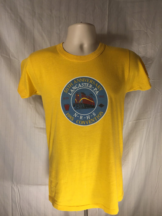 Vintage 1985 T-Swing 50/50 Small Medium T-Shirt // NRHS Train Lancaster PA // Railway // Trainspotting