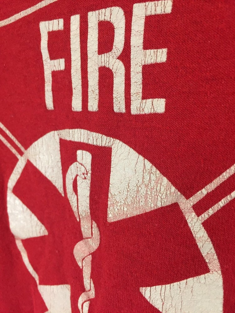 Vintage 90s // 17th Wheatland Music Festival //Fire Rescue // Michigan // Jerzees XL // 1990 //Red T-shirt