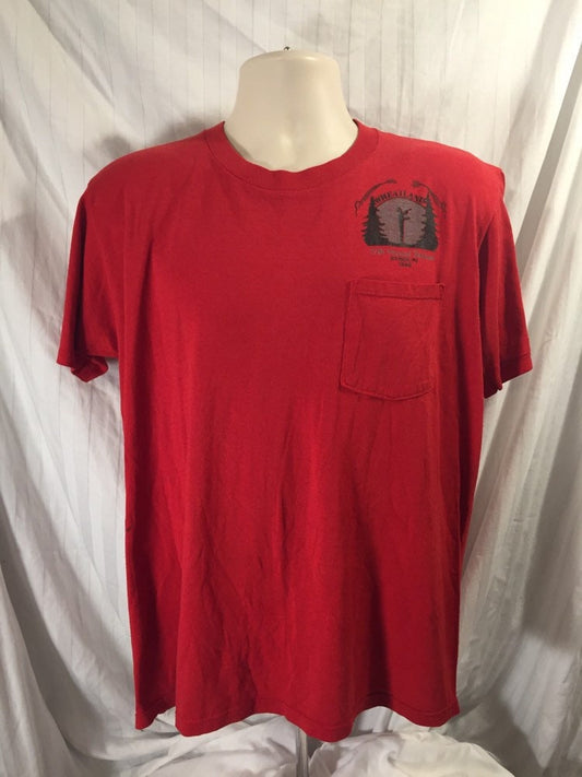 Vintage 90s // 17th Wheatland Music Festival //Fire Rescue // Michigan // Jerzees XL // 1990 //Red T-shirt