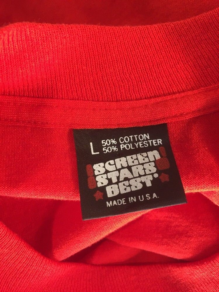 Vintage 90s // Screen Stars Best // Illinois Walking Horse Association // Large // Red // T-Shirt // Single Stitch // Made in USA
