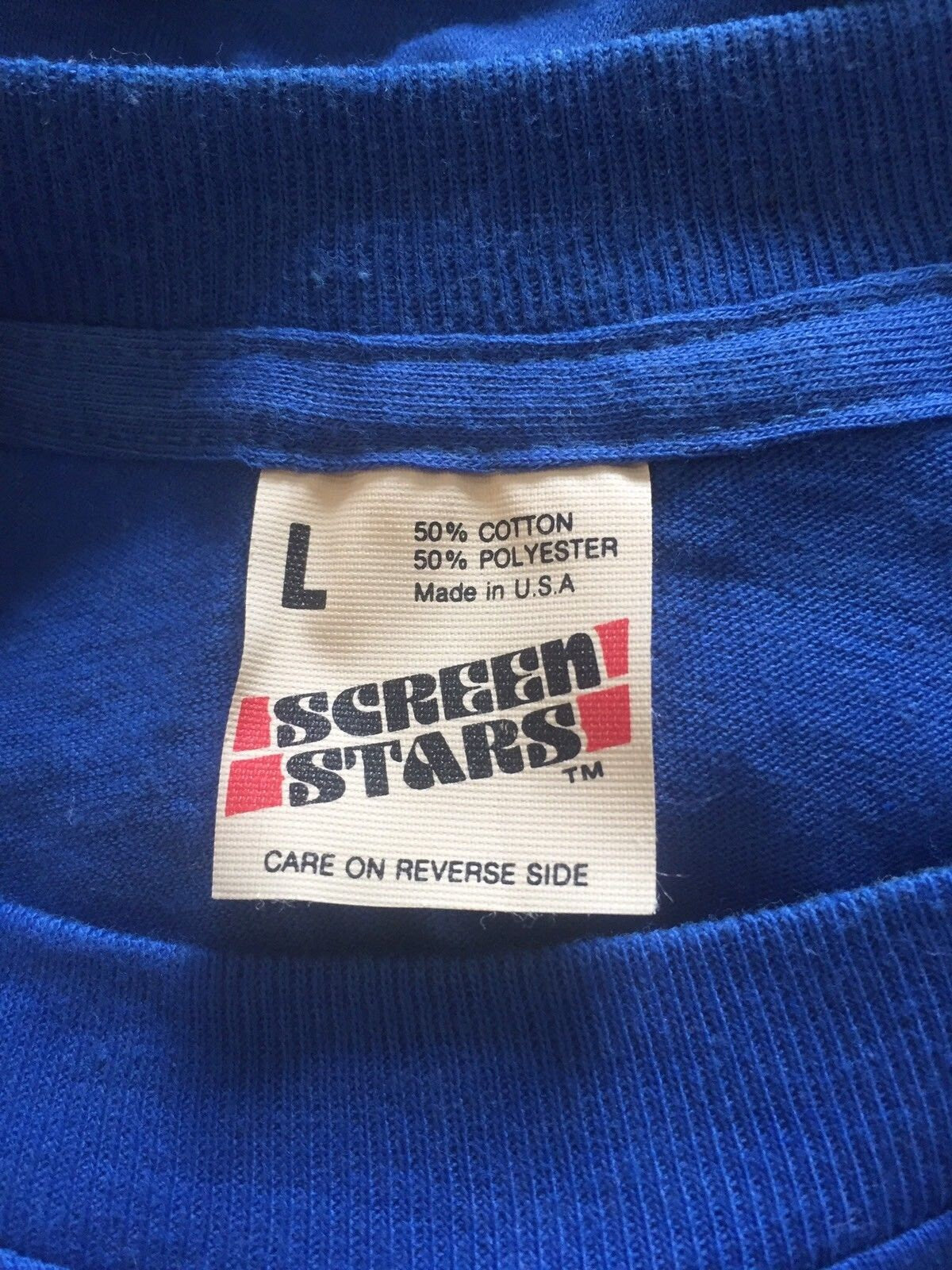 Vintage 80s Screen Stars Large T-shirt // Diehl Auto Parts // Single Stitch // 50/50 // Made in USA // Blue // 33 // Pike