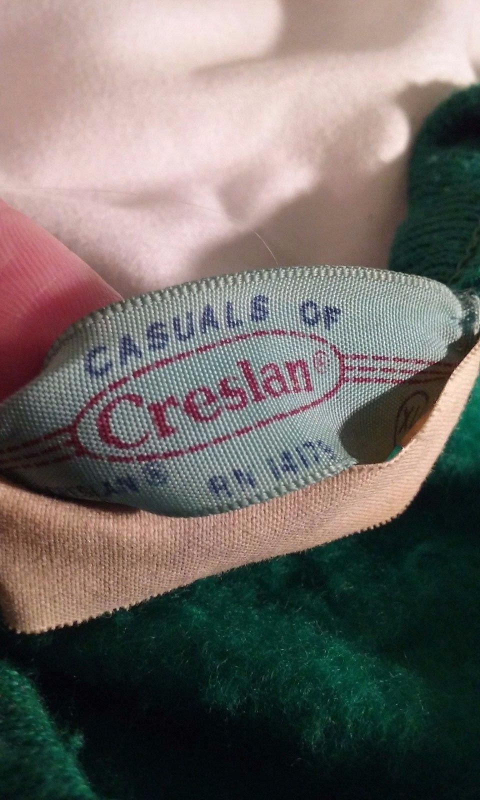 Vintage 60s Green Creslan Sweatshirt // The Marching Rockets // Rock Falls High School Illinois // Short Sleeves // Made in USA // RN 14179