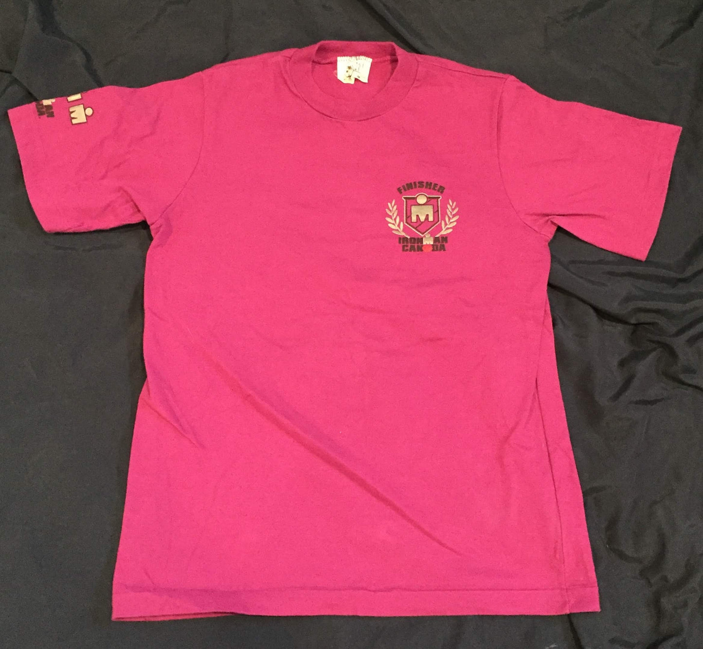 Vintage 80s Ironman Triathlon Canada Finisher Medium T-shirt // Island Surf // Single Stitch // 100 Cotton // Made in Canada // Purple