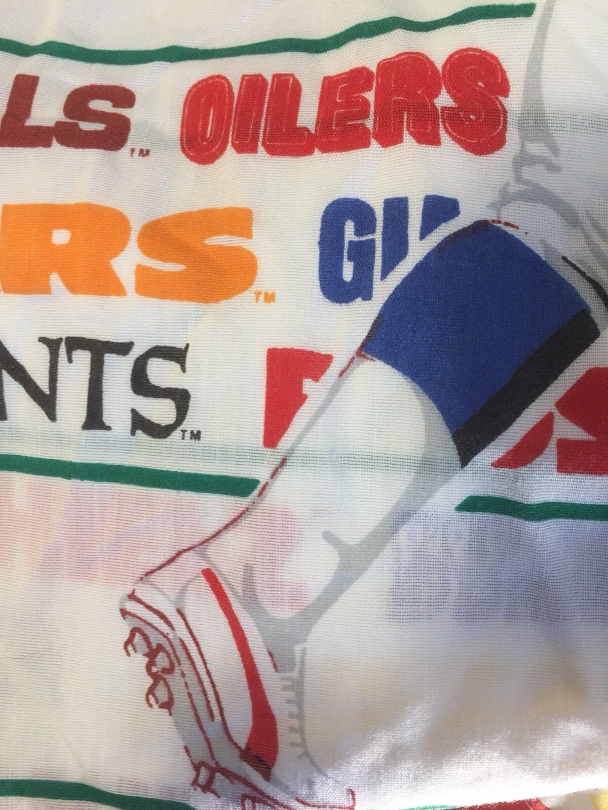 Vintage 70s 80s Bibb NFL Twin Flat Sheet // 70 Polyester 30 Cotton // Made in USA // American Football // Gridiron
