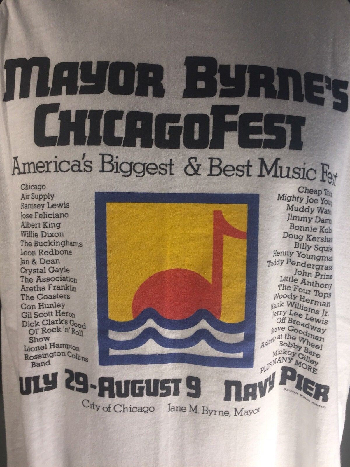 Vintage 70s ChicagoFest // The Knits // LARGE // Mint Condition // Raglan T-Shirt // Jane Byrne // USA