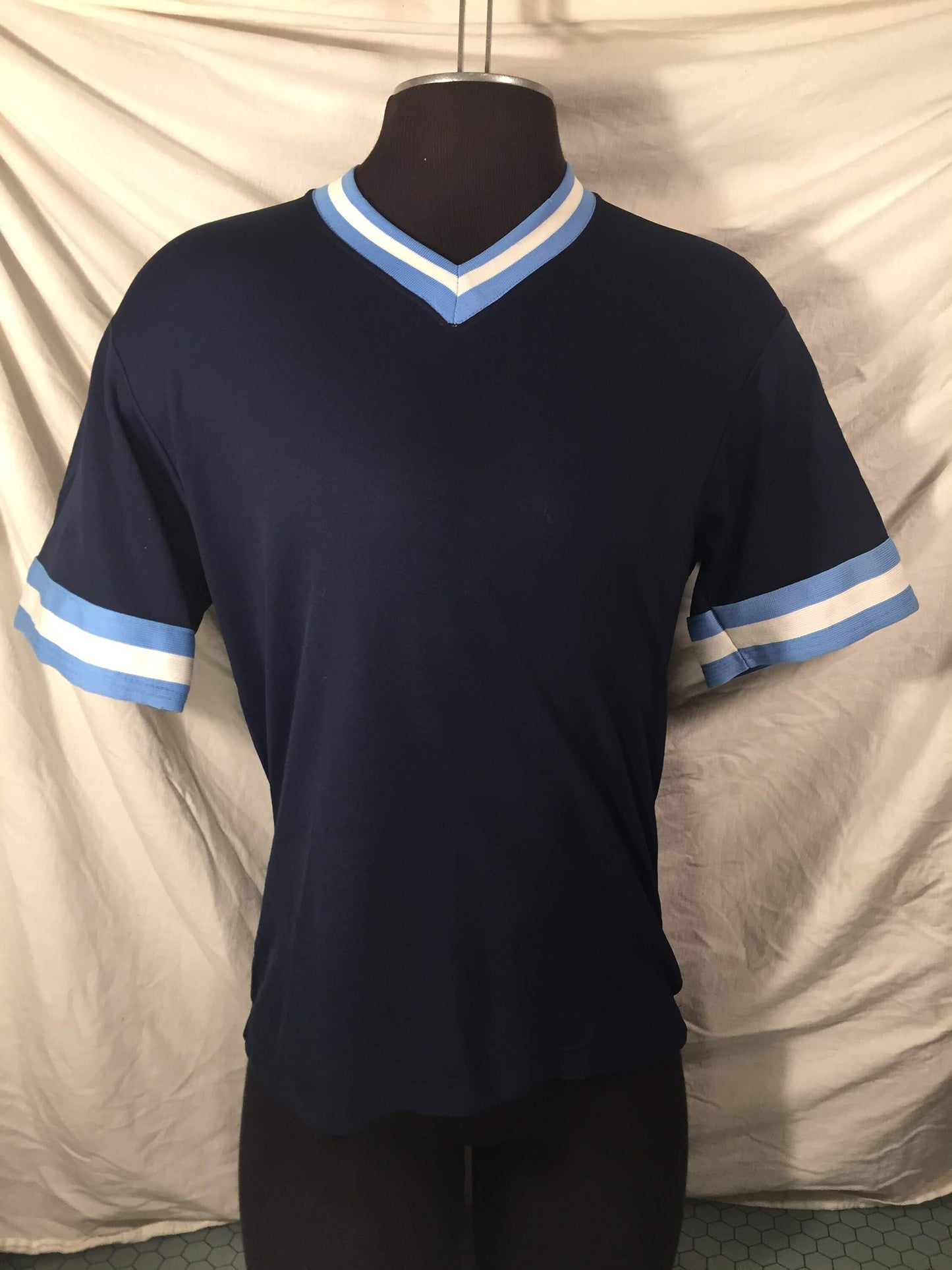 Vintage 80s Spanjan Jersey T-shirt // Medium // Lightweight Stretch Nylon // Baseball Softball // Made in USA // 3