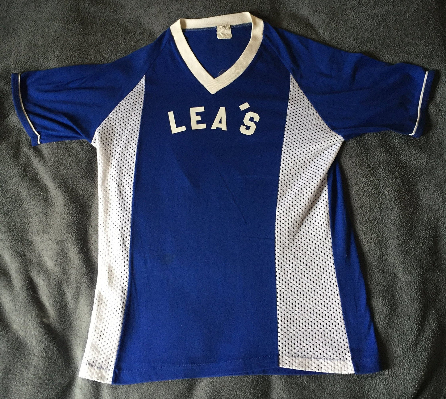 Vintage 70s // Lea's Don 00 Softball Jersey // Baseball // Dodger Sportswear // Large // Blue // 50/50