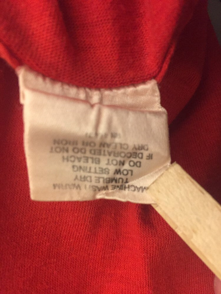 Vintage 80s Signal Cape Hatteras 50/50 T-Shirt // Red // Large // North Carolina // Single Stitch