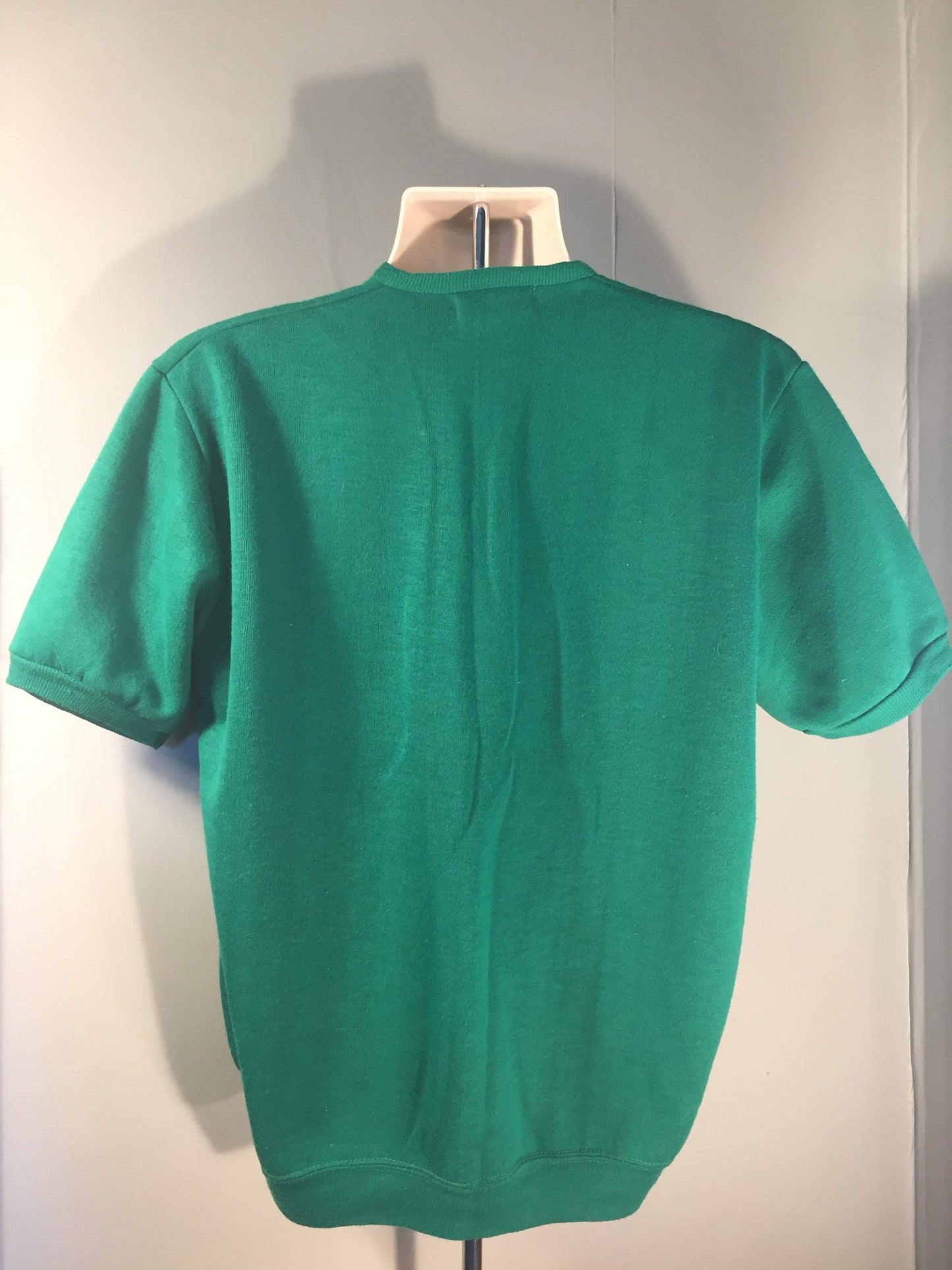 Vintage 60s Green Creslan Sweatshirt // The Marching Rockets // Rock Falls High School Illinois // Short Sleeves // Made in USA // RN 14179