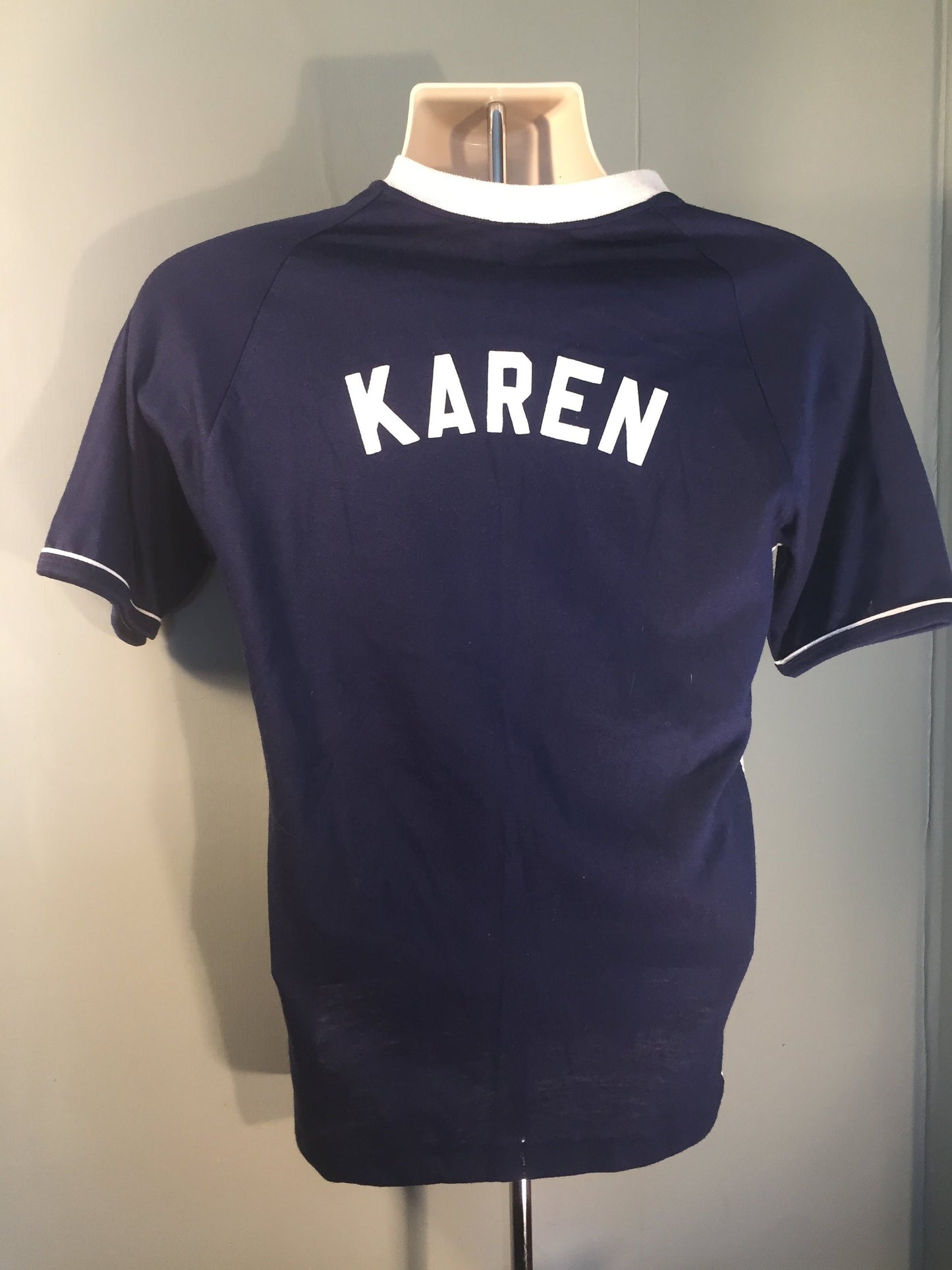 Vintage 70s // Medium // Dodger Sportswear // 50/50 // Lea's Karen // Softball Baseball // Blue // Karen