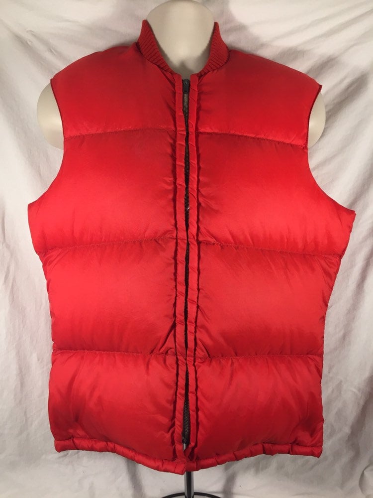 Vintage 60s/70s Red Gerry Boulder Quilted Ski Parka Vest Small/Medium Mens // Outdoor Gear