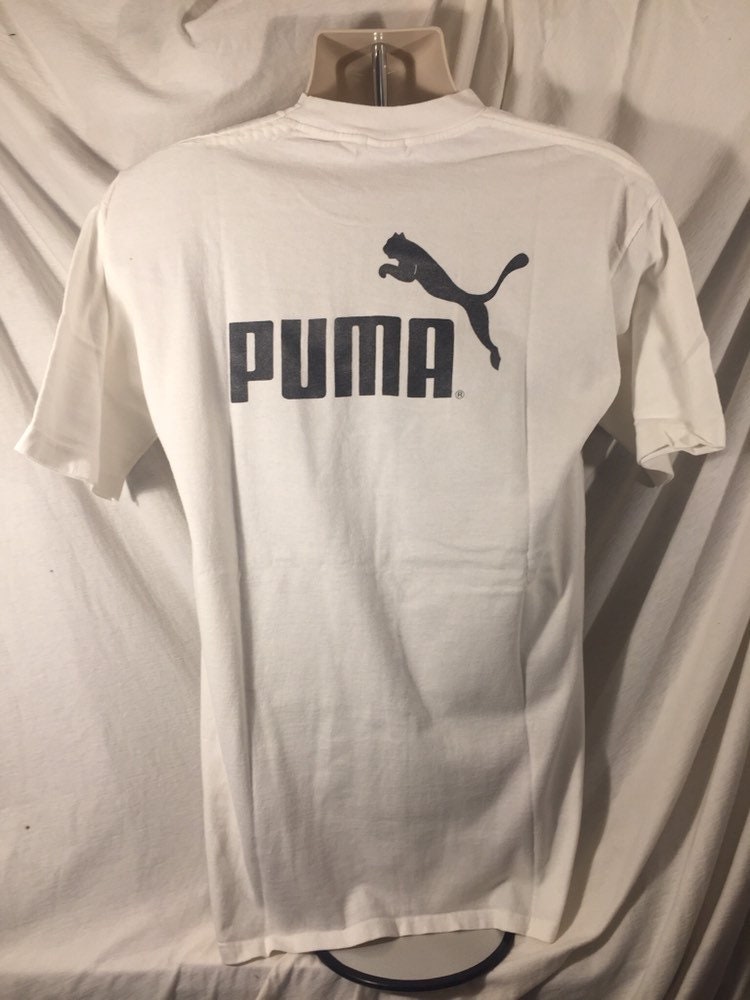 Vintage 90s Madison 56er Puma Cal-Cru Large T-shirt // Single Stitch // 100 Cotton // Made in USA // Soccer // 1992
