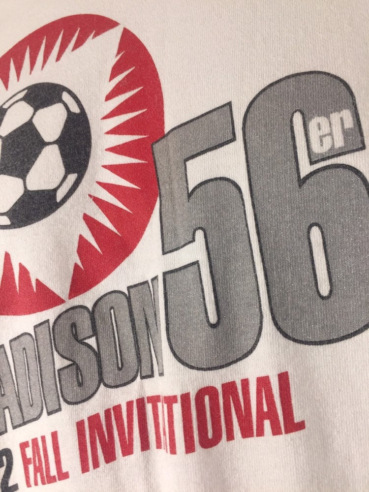Vintage 90s Madison 56er Puma Cal-Cru Large T-shirt // Single Stitch // 100 Cotton // Made in USA // Soccer // 1992