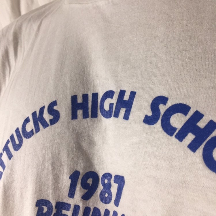 Vintage 80s Crispus Attucks High School // Screen Stars XL White Single Stitch T-shirt // 50/50 // USA // Indianapolis  Indiana // 1987