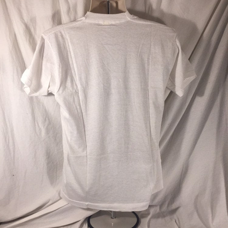 Vintage 80s Crispus Attucks High School // Screen Stars XL White Single Stitch T-shirt // 50/50 // USA // Indianapolis  Indiana // 1987
