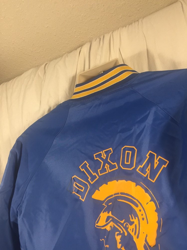 Vintage 80s Hartwell Athletic Team Small 34-36 Jacket Dixon Illinois Catholic Blue Windbreaker Coat