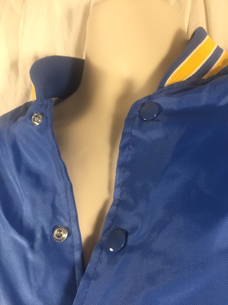 Vintage 80s Hartwell Athletic Team Small 34-36 Jacket Dixon Illinois Catholic Blue Windbreaker Coat