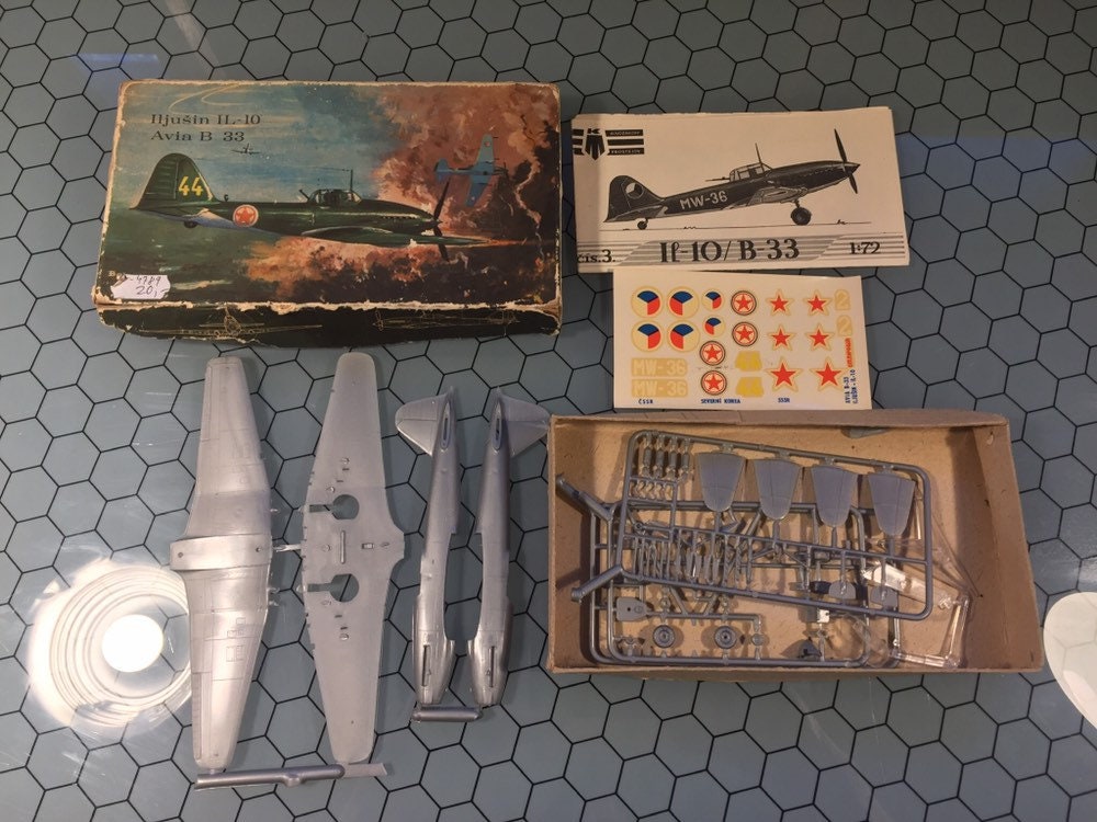 Vintage Czechoslovakia Iljušin IL-10 Avia B 33 Model Cold War Soviet USSR DPRK Ilyushin Beast