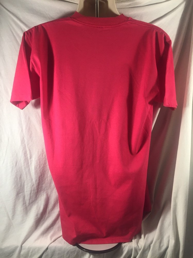 Vintage 90s // Jerzees 50/50 Heavyweight // Large Pink T-shirt // USA // Single Stitch // Blank