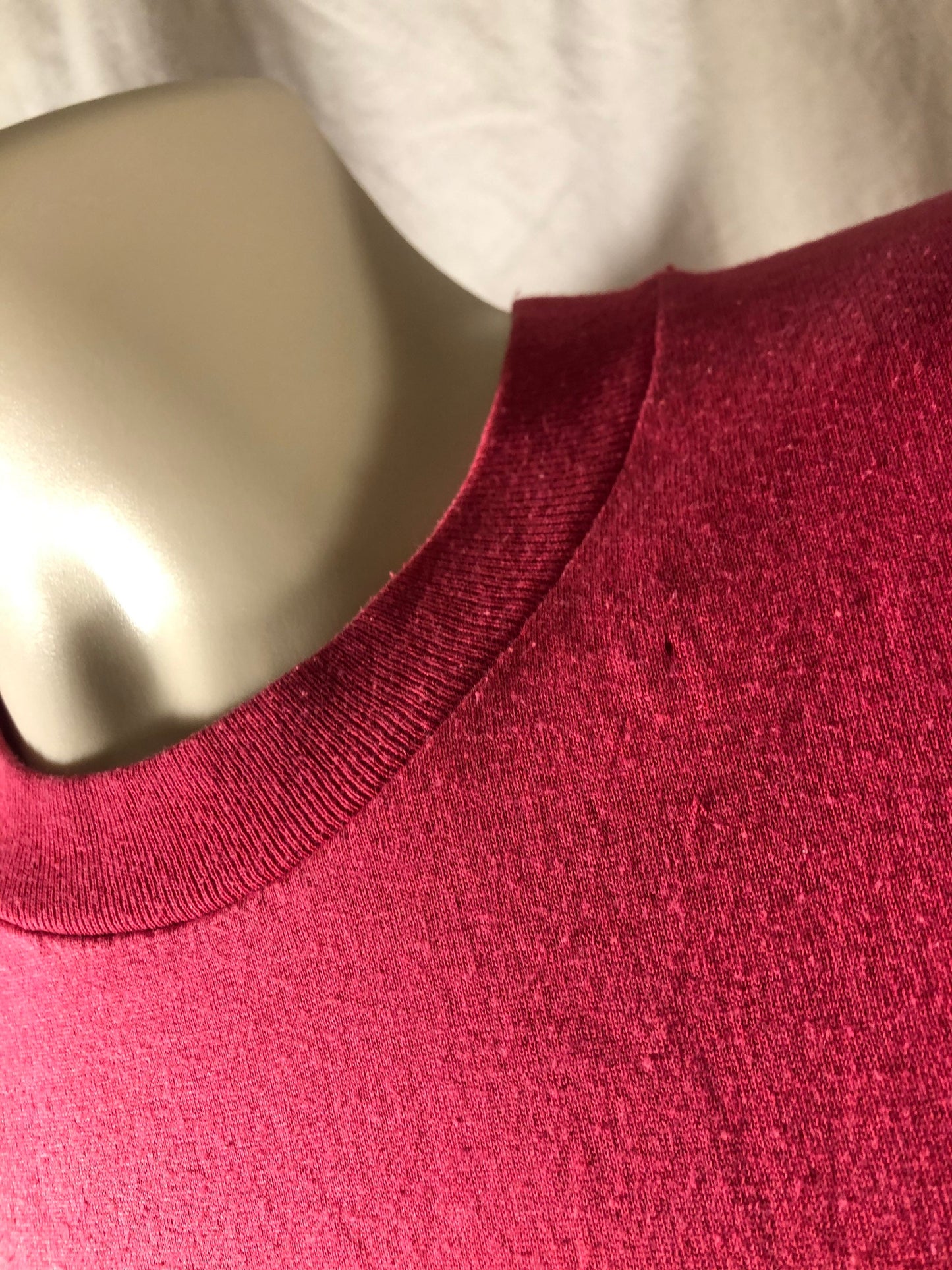 Vintage 80s // Mickey Minnie Mouse Pink Velva Sheen Large T-shirt // 50/50 // USA // Single-stitch
