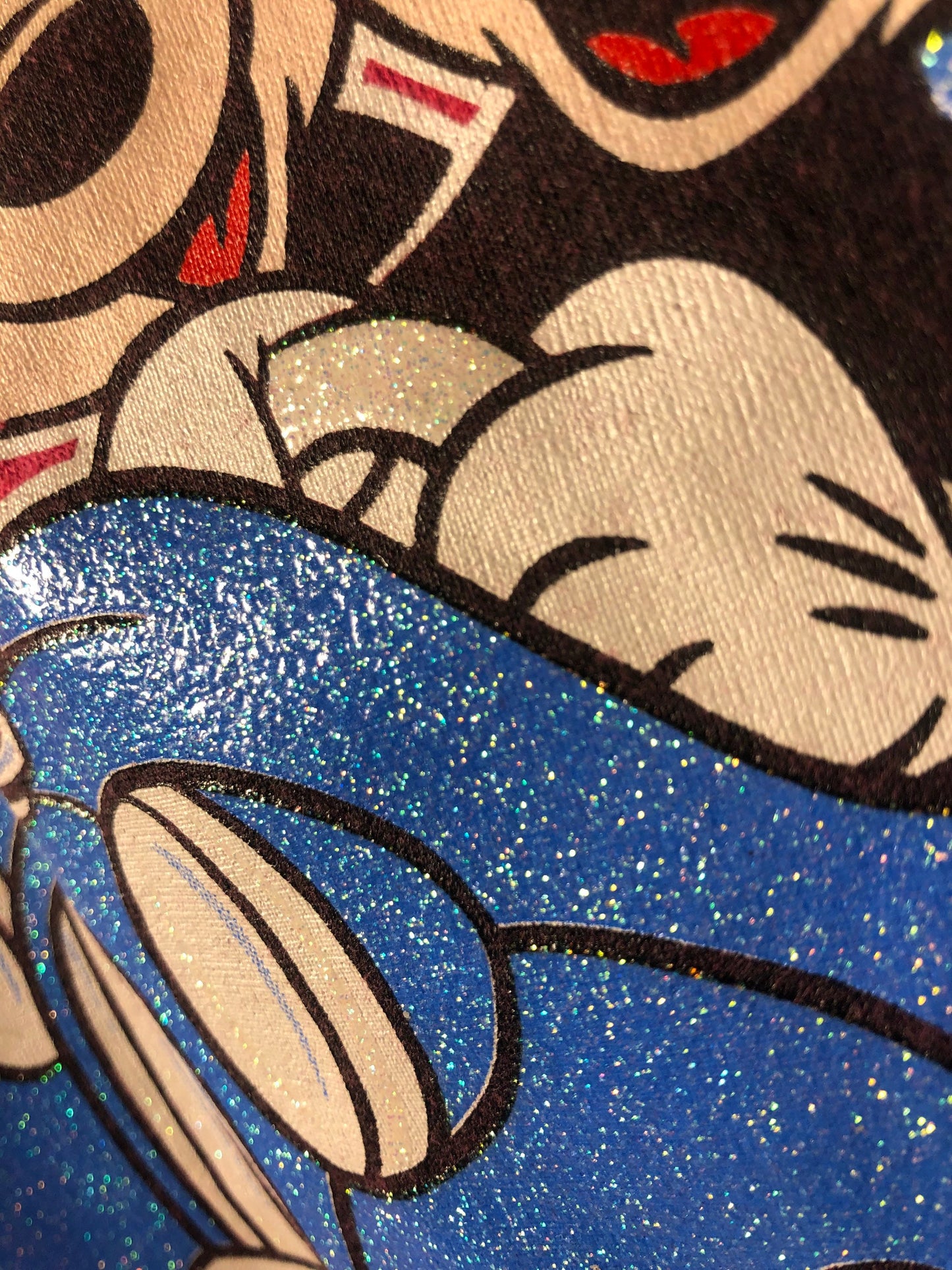 Vintage 80s // Mickey Minnie Mouse Pink Velva Sheen Large T-shirt // 50/50 // USA // Single-stitch