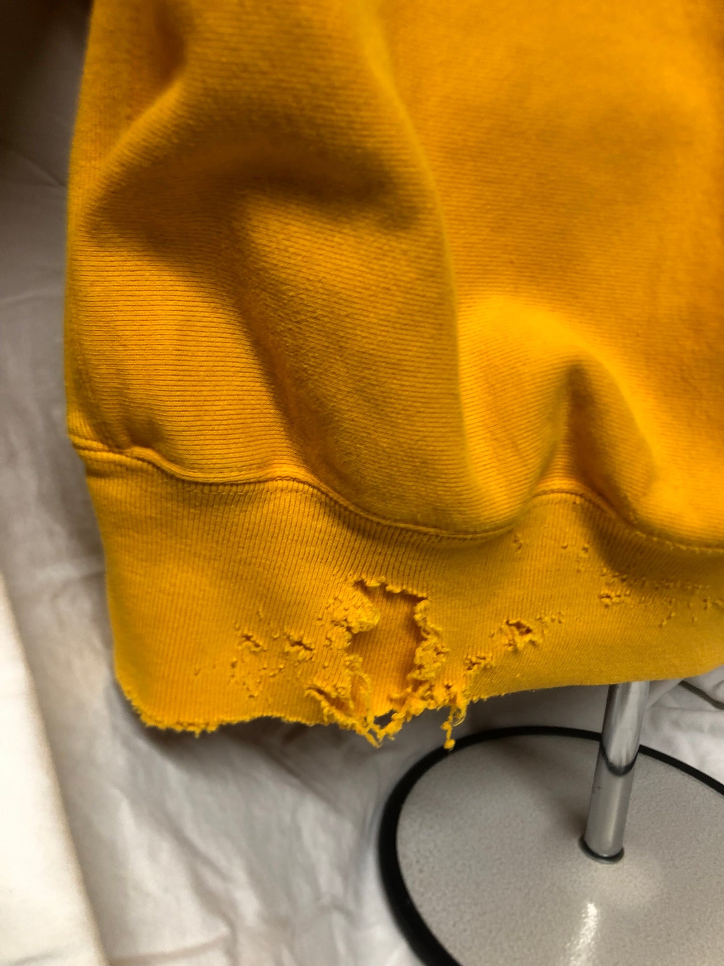 Champion Reverse Weave LARGE Yellow Blank Sweatshirt Pullover