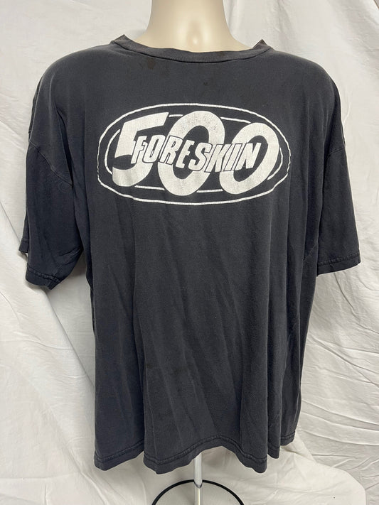 Vintage 90s Foreskin 500 Black T-Shirt Priority Records Large XL Single Stitch