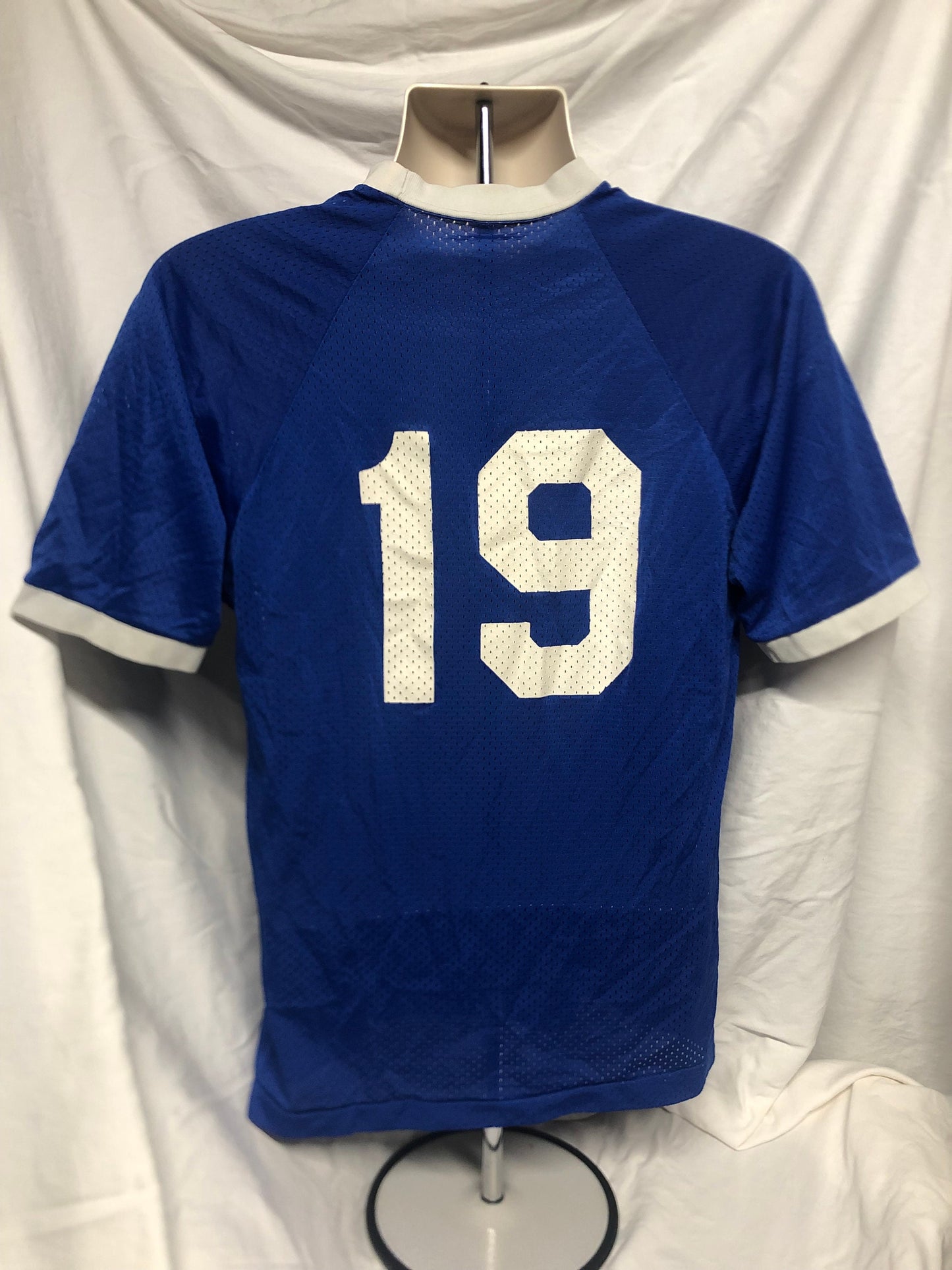 Vintage 70s/80s Soffee Falcons Soccer Football Blue Mesh Jersey USA Ringer