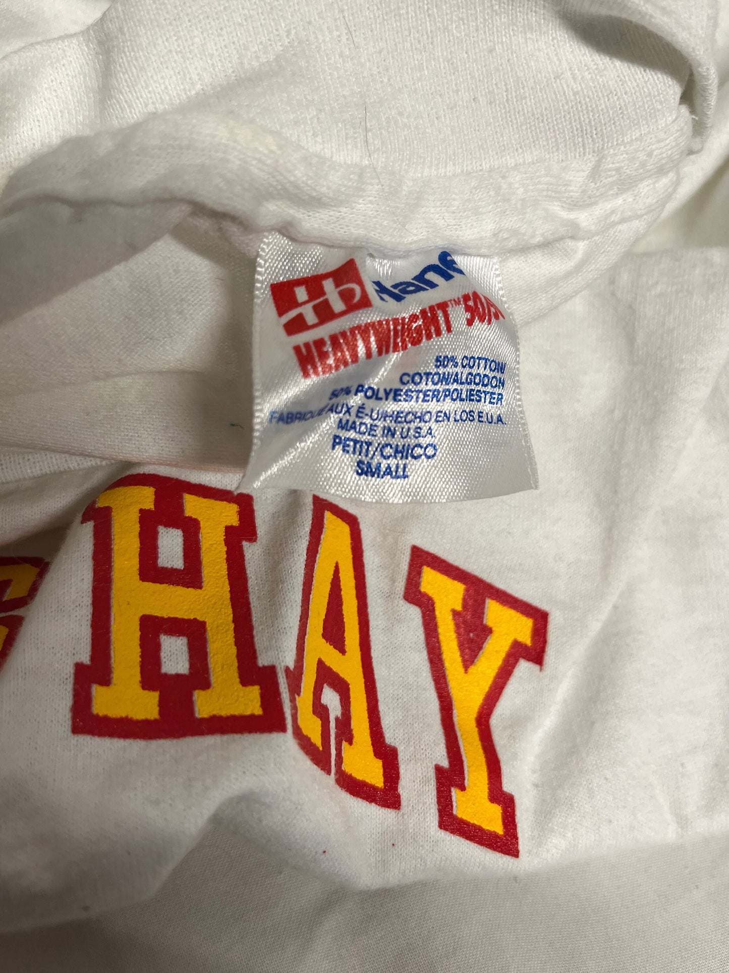 Vintage 90s Charles Hay Cougars Small Hanes Heavyweight T-shirt White USA Single-stitch