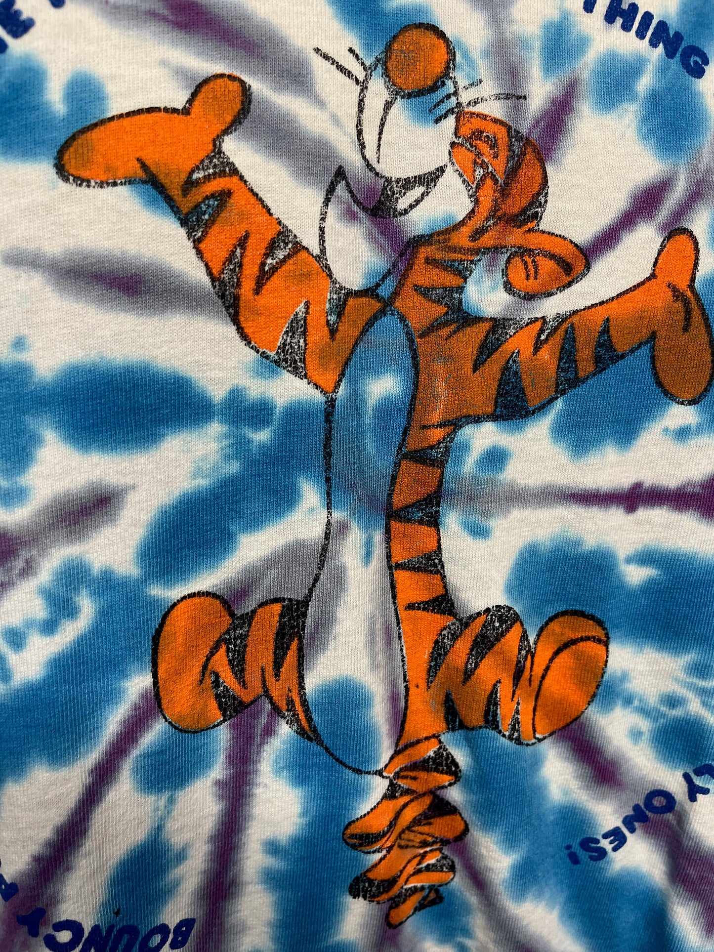 Vintage 80s Tie-Dye XL Tigger Winnie the Pooh FOTL T-Shirt Single-Stitch USA