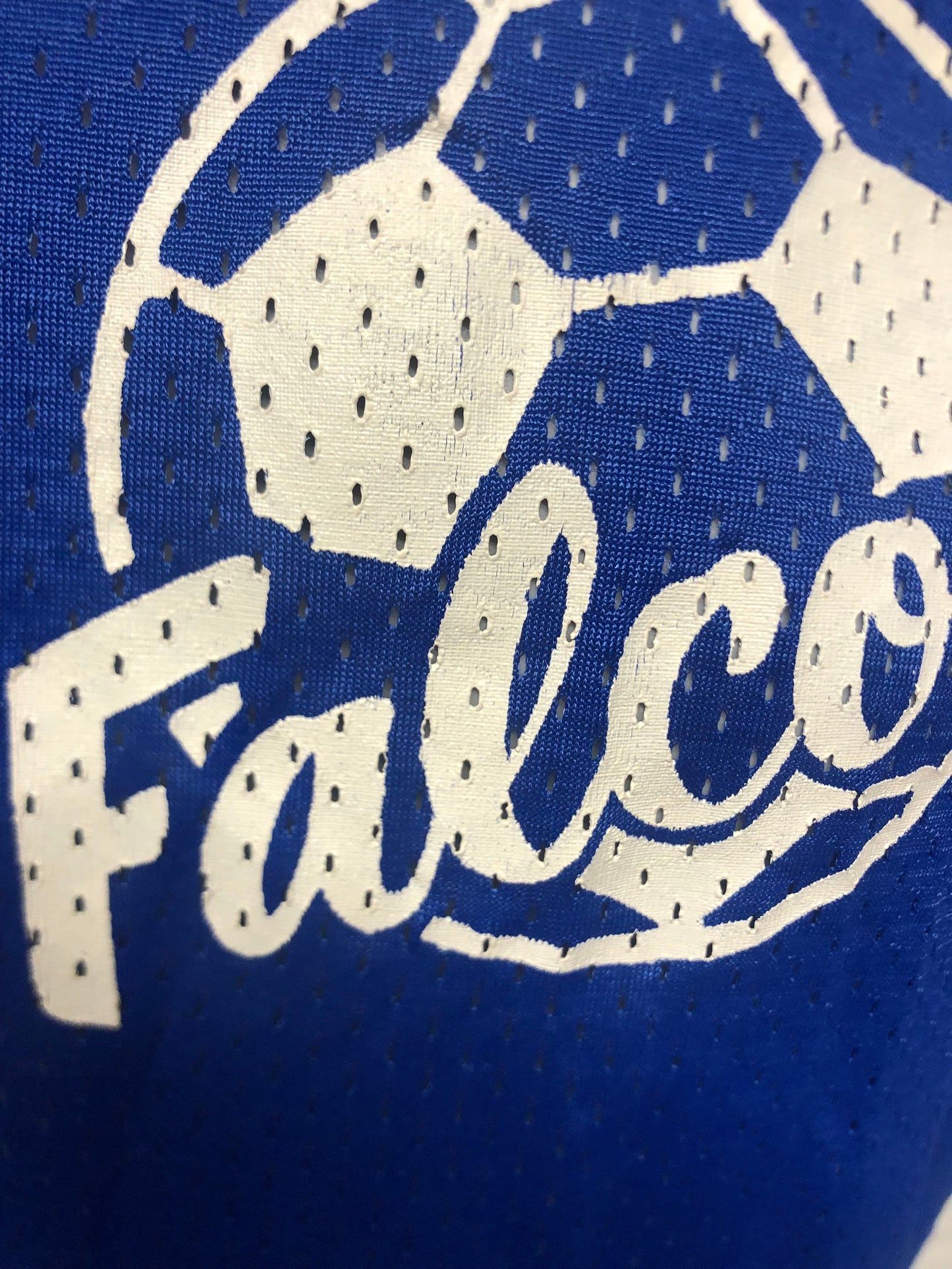Vintage 70s/80s Soffee Falcons Soccer Football Blue Mesh Jersey USA Ringer