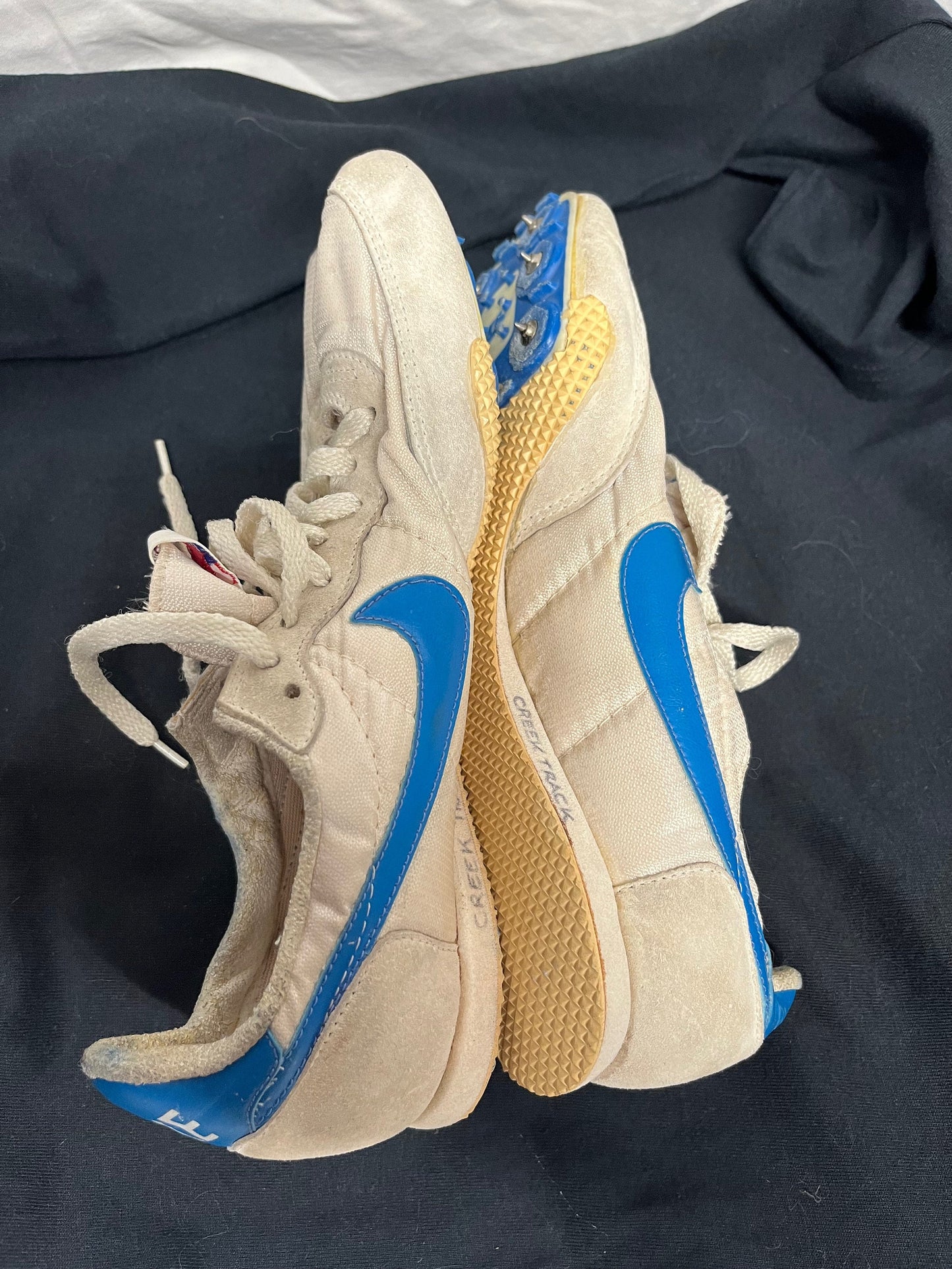 Vintage early 80's 1982 NIKE Zoom D Track Men's Spikes Shoes Size 8.5 Made in USA Track and Field Athletics Running